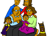 Coloring page Family  painted byamira best
