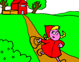 Coloring page Little red riding hood 3 painted bymathusha