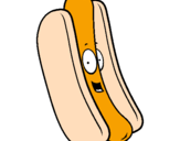 Coloring page Hot dog painted byfaith