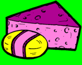 Coloring page Cheeses painted bydolores