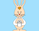 Coloring page Bunny painted byaurora902139645