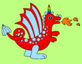 Coloring page Happy dragon II painted byJelena