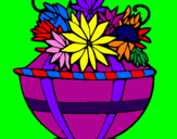 Coloring page Basket of flowers 11 painted byPersikla