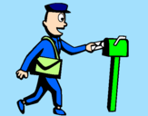 Coloring page Postman painted byleticr2