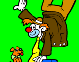 Coloring page Clown and dog painted byjavi-alonso
