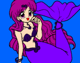 Coloring page Mermaid painted by~ Lejla  ~