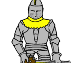 Coloring page Knight with mace painted bytrissy