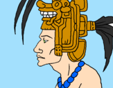 Coloring page Tribal chief painted bylorenzo