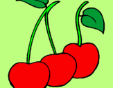 Coloring page cherries painted byEmina