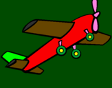 Coloring page Toy airplane painted byisaqujv