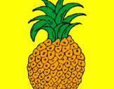 Coloring page pineapple painted byMilica