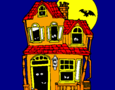 Coloring page Mysterious house II painted byMilica