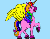 Coloring page Unicorn with wings painted by~ Lejla  ~ poni pusaaa