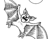 Coloring page Dog-like bat painted byDracula