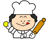 Coloring page Cook 2 painted byanonymous