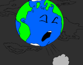 Coloring page Sick Earth painted bycaue