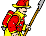 Coloring page Firefighter painted byJorge21