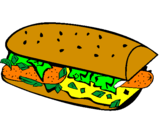Coloring page Sandwich painted byMilica