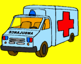 Coloring page Ambulance painted bykelan