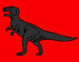 Coloring page Tyrannosaurus Rex painted byrex