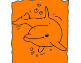 Coloring page Dolphin painted bykauã