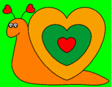 Coloring page Heart snail painted byMilica