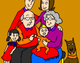 Coloring page Family  painted byMENDEZ
