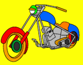 Coloring page Motorbike painted bykelan