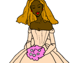 Coloring page Bride painted bybeth