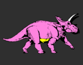 Coloring page Triceratops painted bynrw