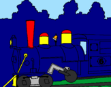 Coloring page Locomotive painted by luiz para edsom 
