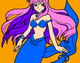 Coloring page Mermaid painted byEmina