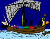 Coloring page Roman boat painted byAYLENPONCE