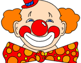 Coloring page Clown with a big grin painted byEmina