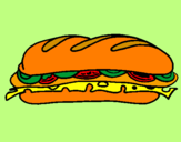 Coloring page Vegetable sandwich painted byMilica