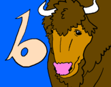 Coloring page Buffalo painted bynrw