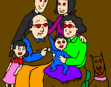 Coloring page Family  painted bynicoe