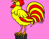 Coloring page Cock singing painted byyuleidy