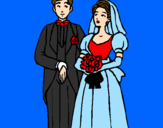 Coloring page The bride and groom III painted bynicoe