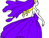 Coloring page Bride painted bynille