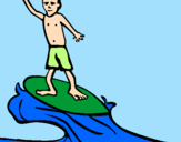 Coloring page Surf painted byFRAJOLA