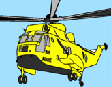 Coloring page Helicopter to the rescue painted bybumhole