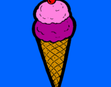 Coloring page Ice-cream cornet painted bynazareno