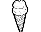 Coloring page Ice-cream cornet painted byHope