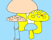 Coloring page Mushrooms painted bymarie cler