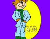 Coloring page Father bear painted bymarie cler