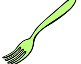 Coloring page Fork painted byyas