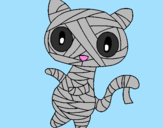 Coloring page Doodle the cat mummy painted bynicoe
