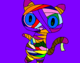 Coloring page Doodle the cat mummy painted bybumhole