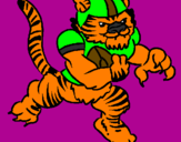 Coloring page Tiger player painted byFRAJOLA